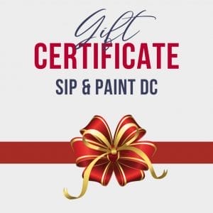 A gift certificate for Sip & Paint DC.